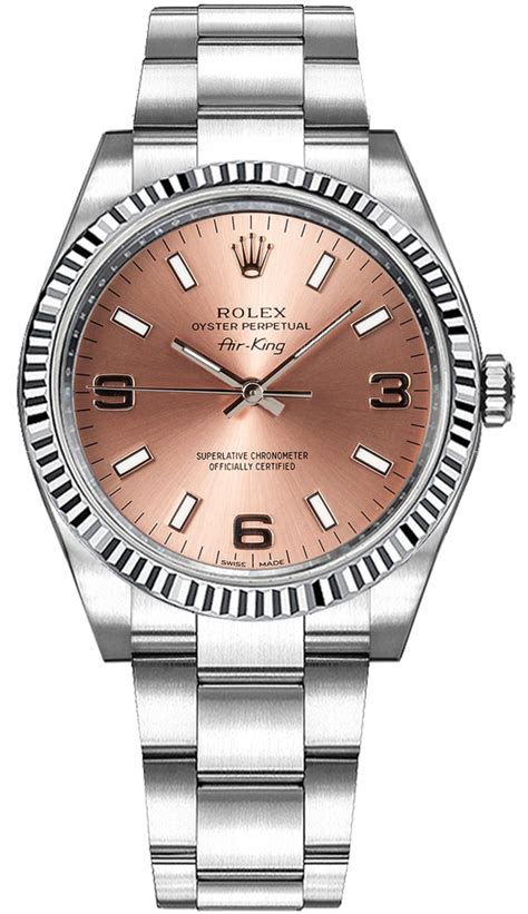 rolex air king oro rosa|rolex air king price list.